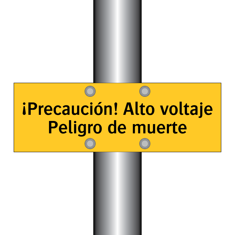 ¡Precaución! Alto voltaje Peligro de muerte