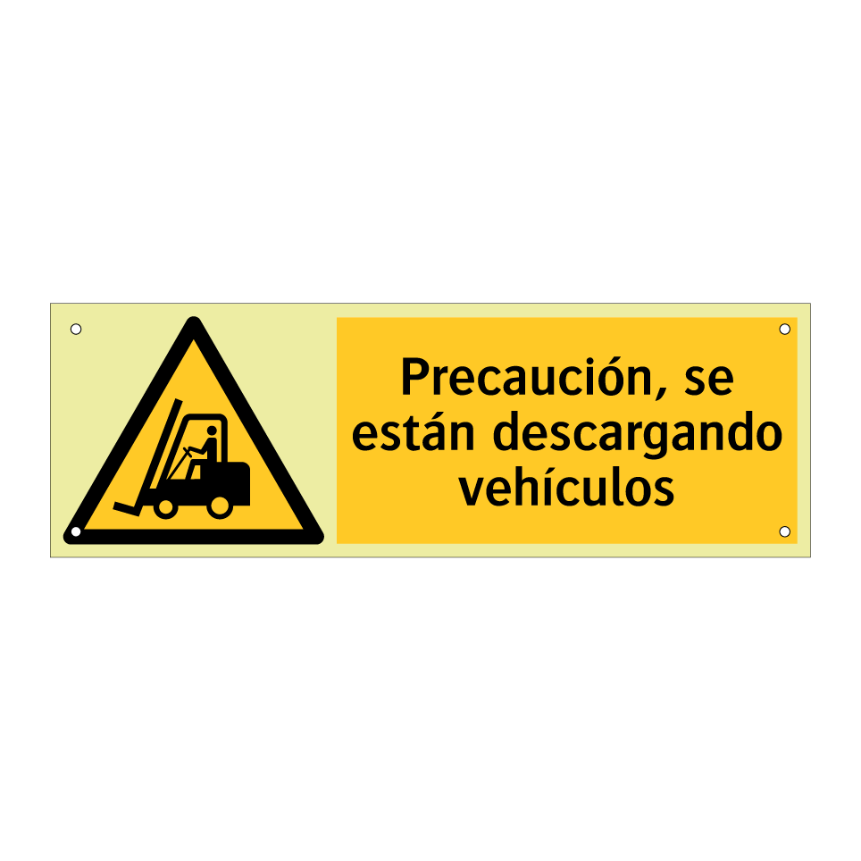 Precaución, se están descargando vehículos