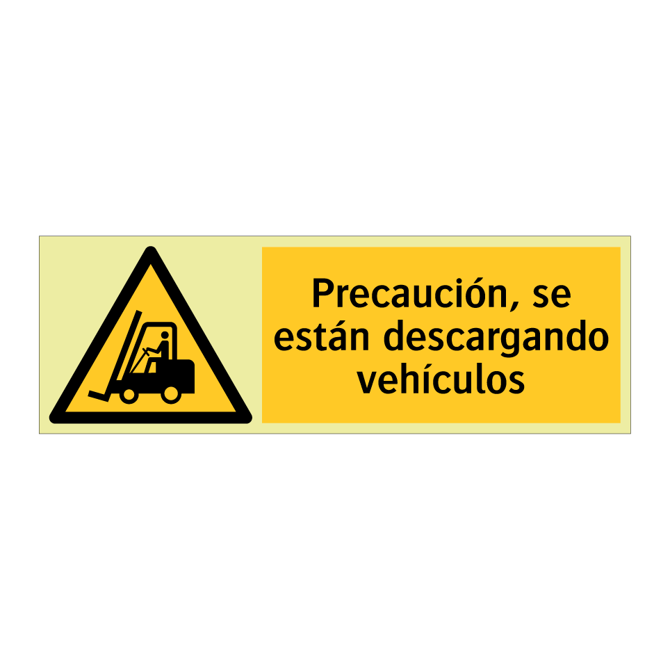 Precaución, se están descargando vehículos