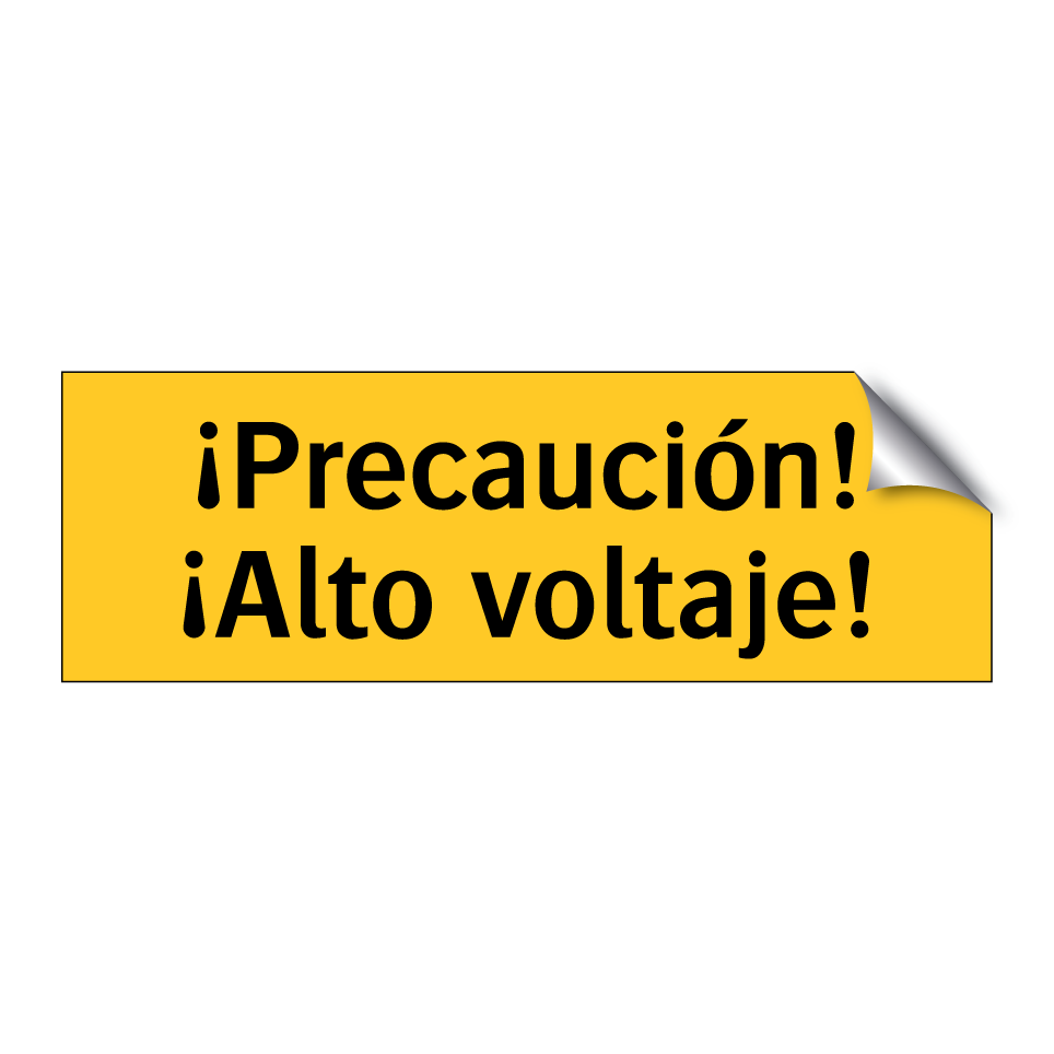 ¡Precaución! ¡Alto voltaje!