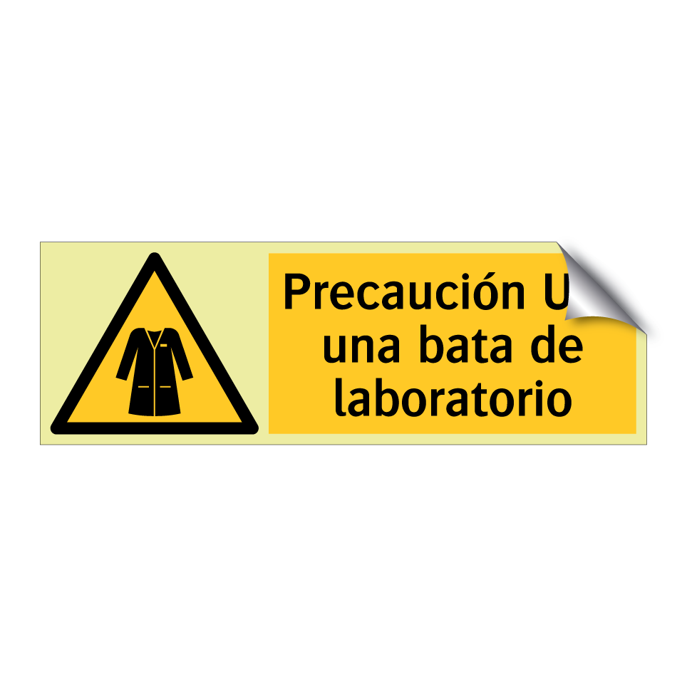 Precaución Use una bata de laboratorio
