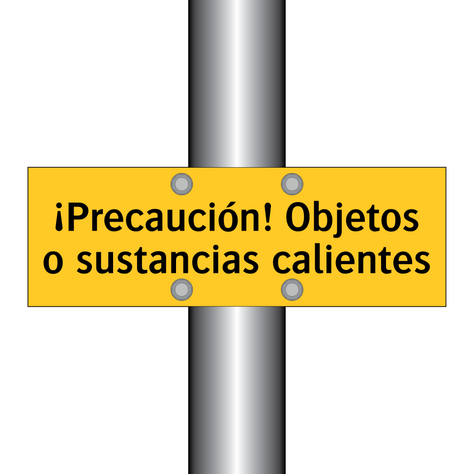 ¡Precaución! Objetos o sustancias calientes
