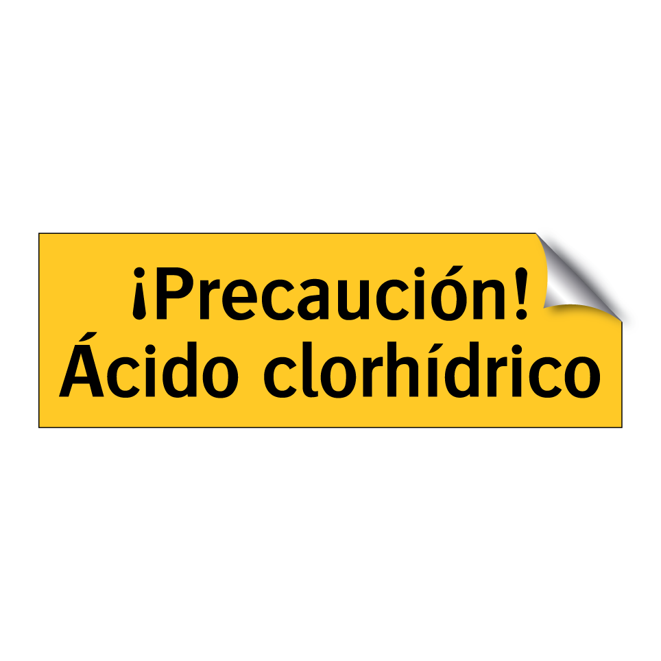 ¡Precaución! Ácido clorhídrico
