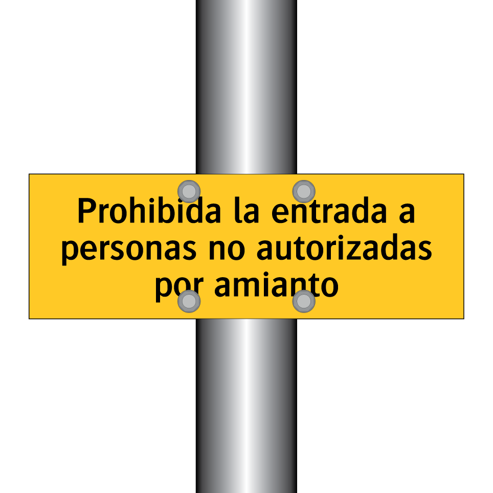 Prohibida la entrada a personas no autorizadas por amianto