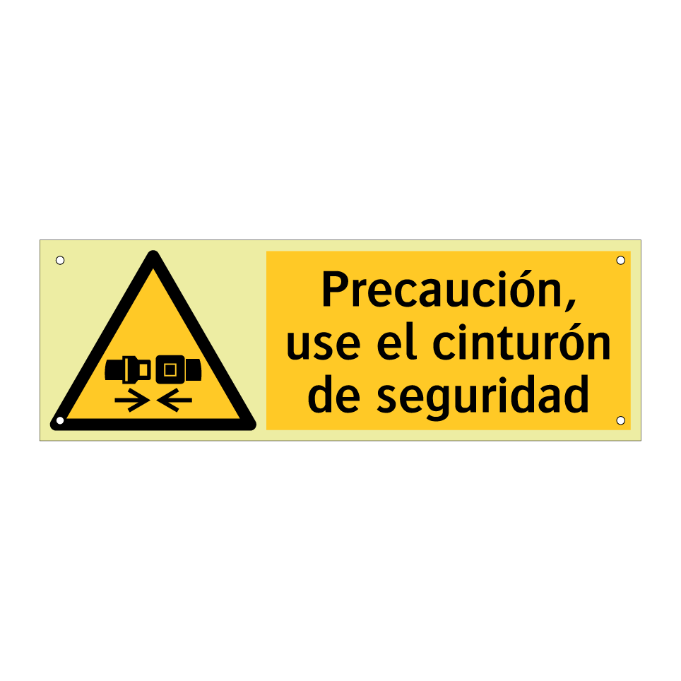 Precaución, use el cinturón de seguridad