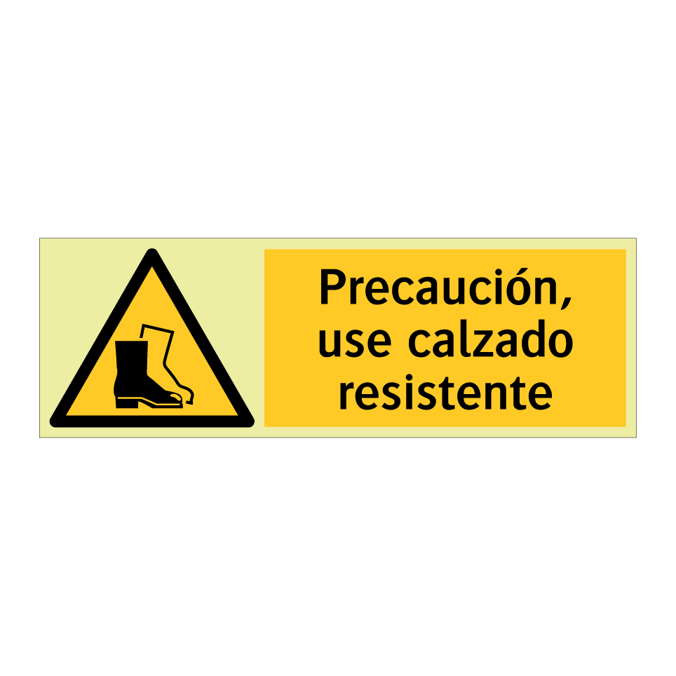 Precaución, use calzado resistente
