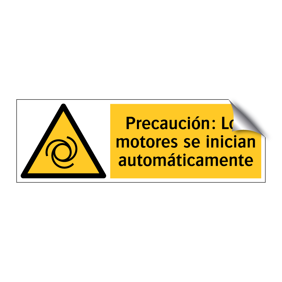 Precaución: Los motores se inician automáticamente