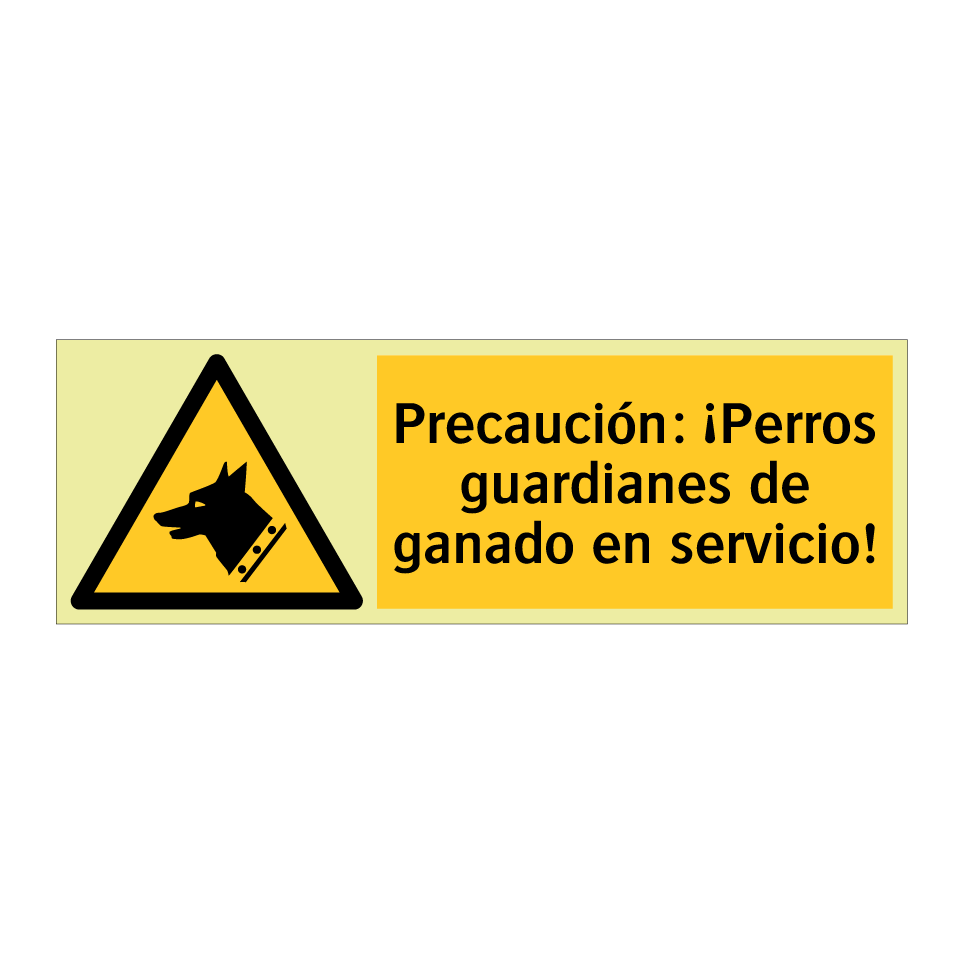 Precaución: ¡Perros guardianes de ganado en servicio!
