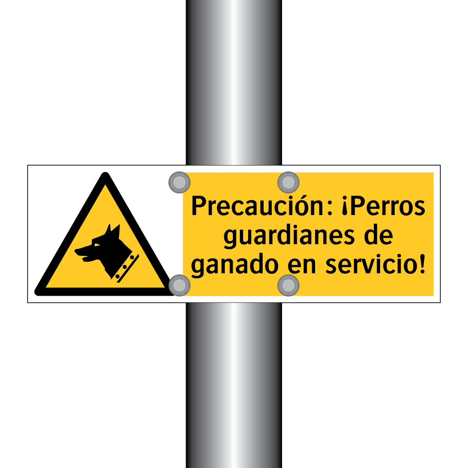 Precaución: ¡Perros guardianes de ganado en servicio!