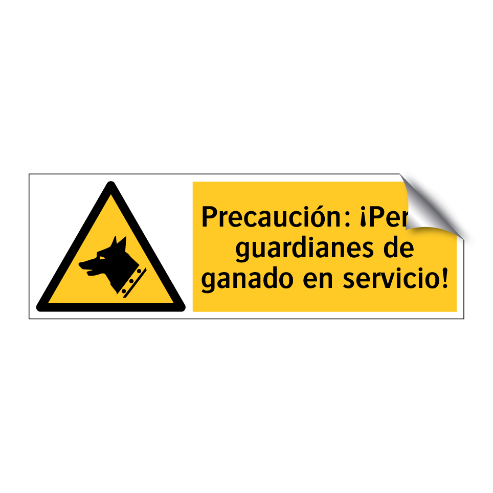 Precaución: ¡Perros guardianes de ganado en servicio!