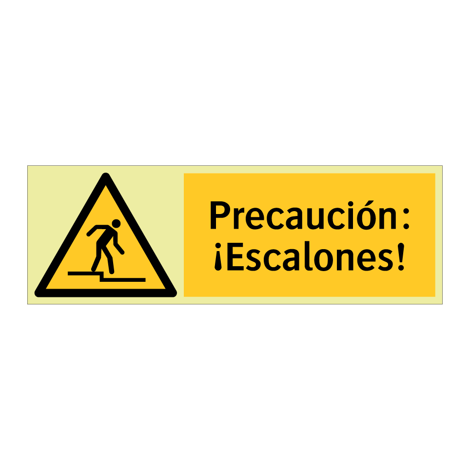 Precaución: ¡Escalones!