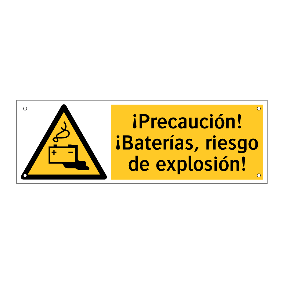 ¡Precaución! ¡Baterías, riesgo de explosión!