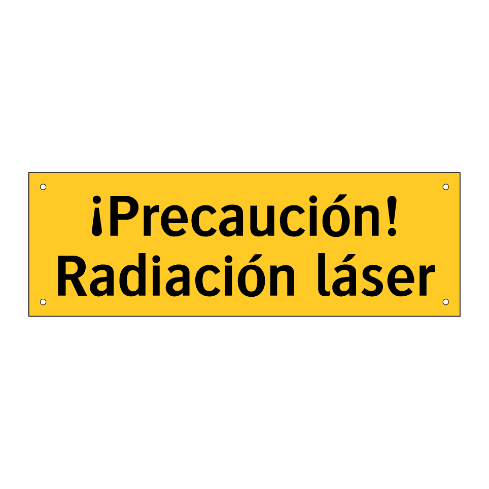 ¡Precaución! Radiación láser