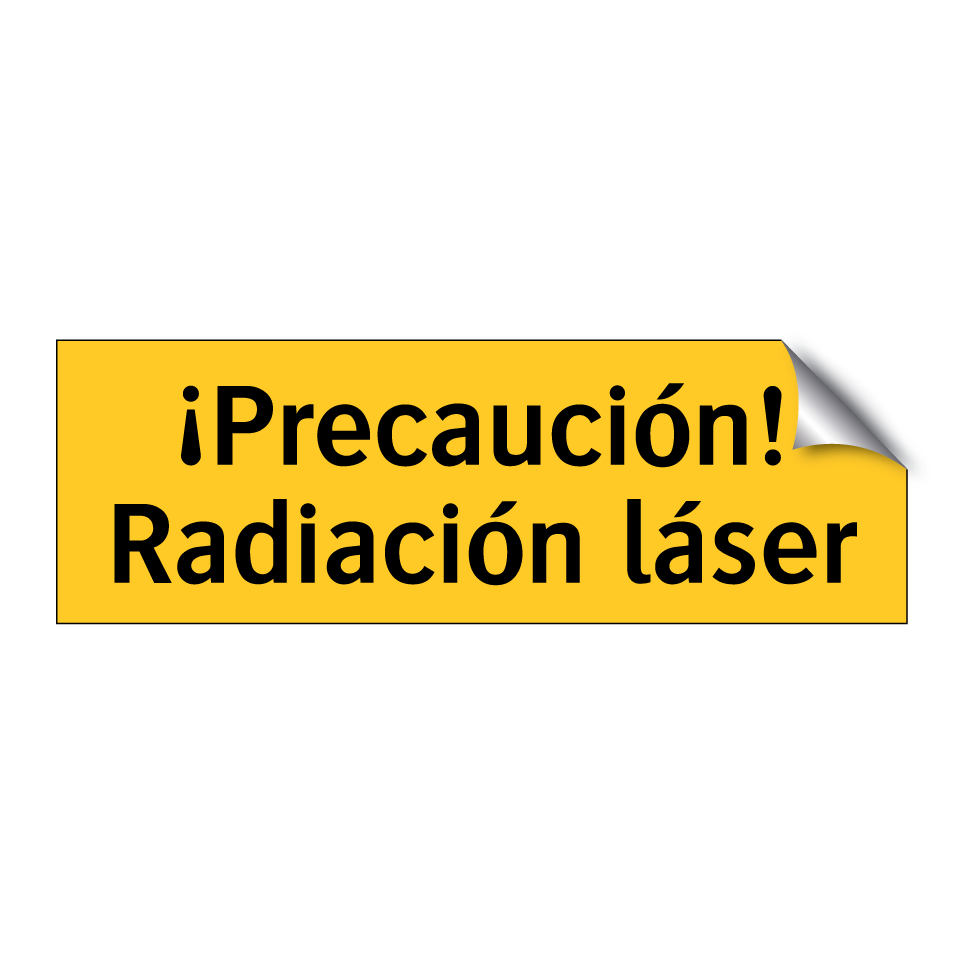 ¡Precaución! Radiación láser