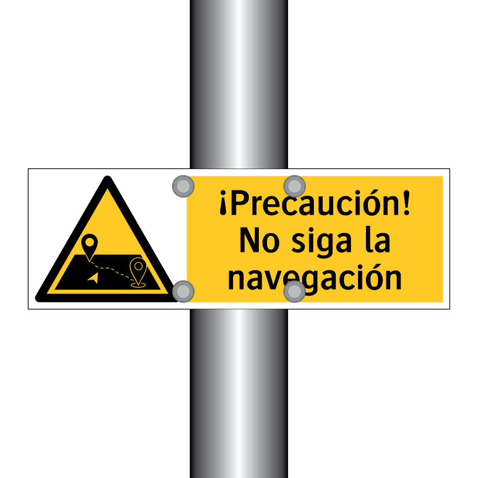 ¡Precaución! No siga la navegación