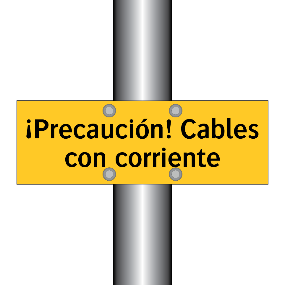 ¡Precaución! Cables con corriente