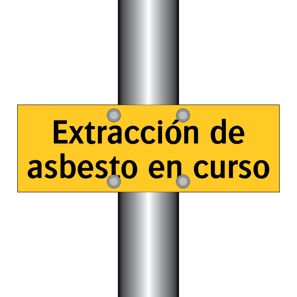 Extracción de asbesto en curso