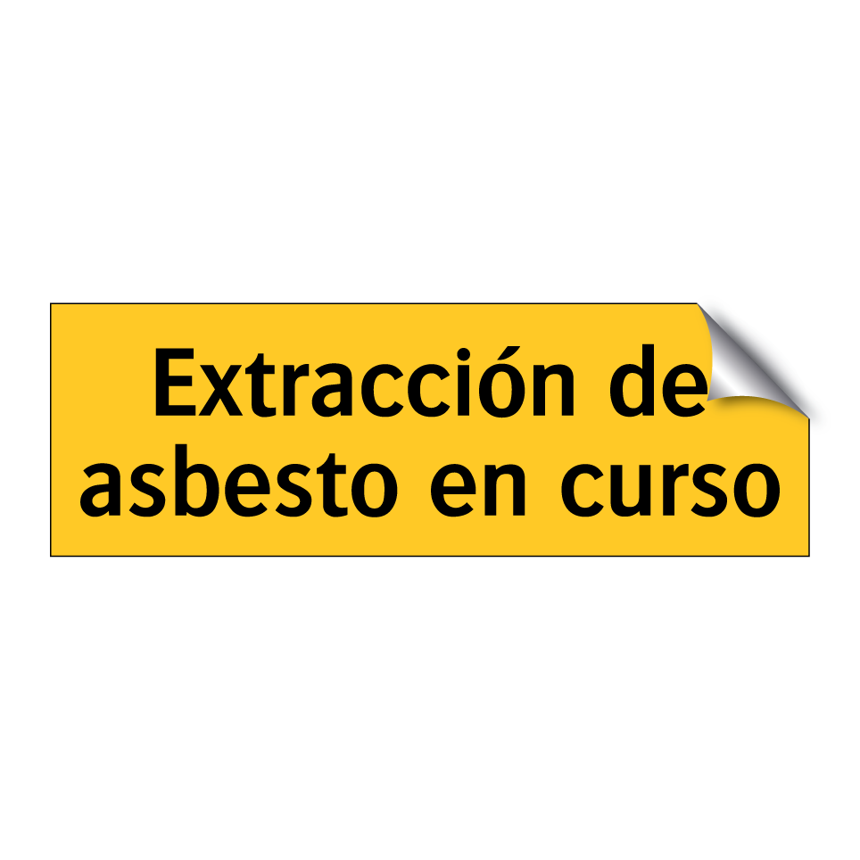 Extracción de asbesto en curso