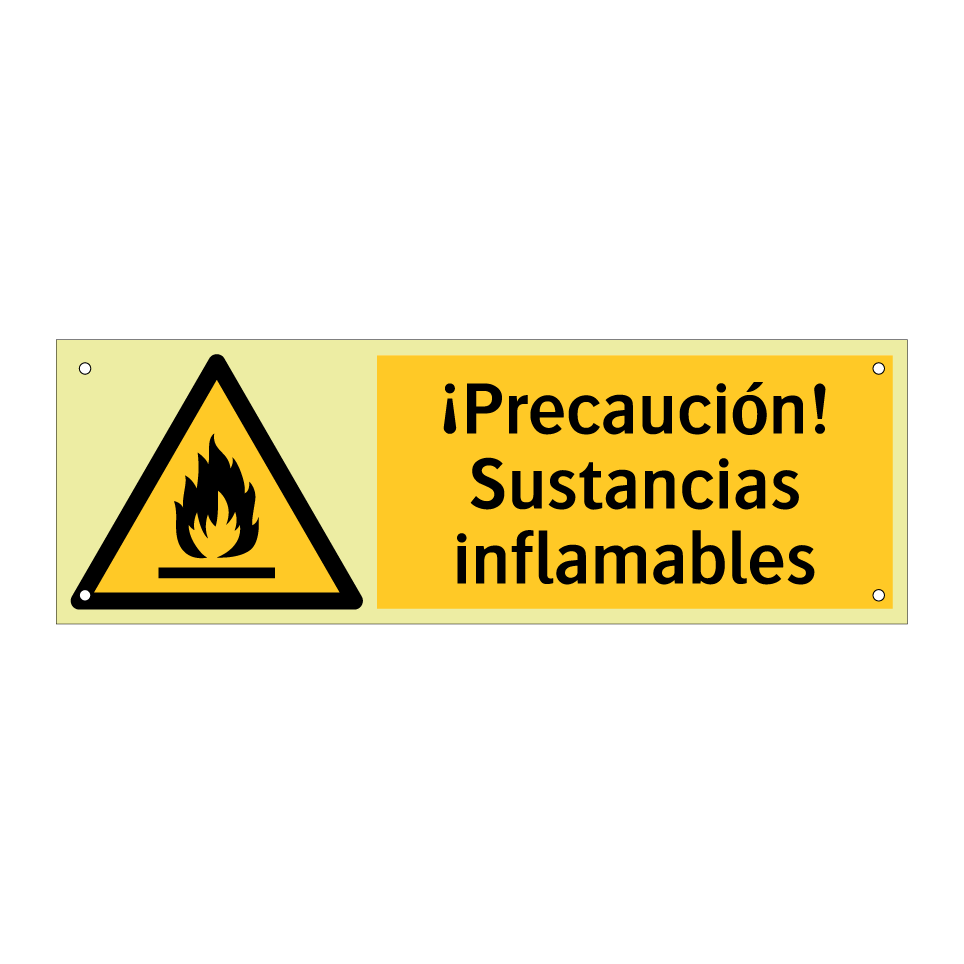 ¡Precaución! Sustancias inflamables