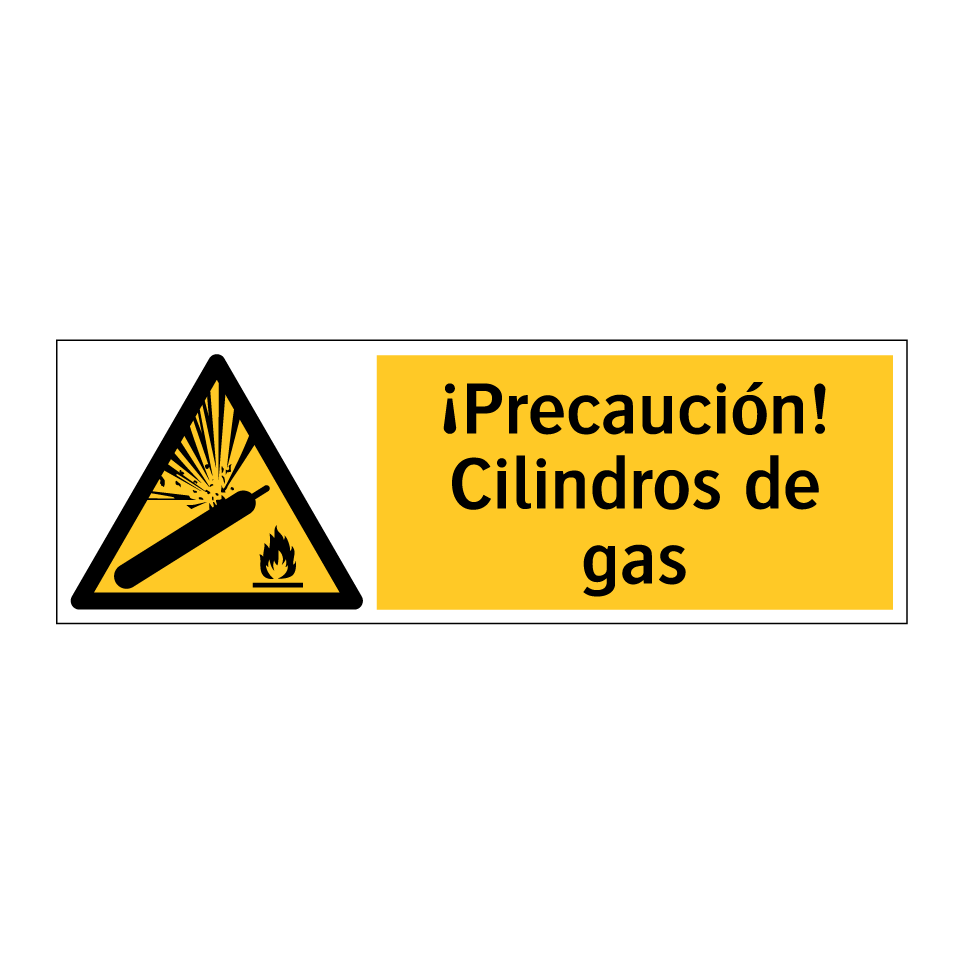¡Precaución! Cilindros de gas