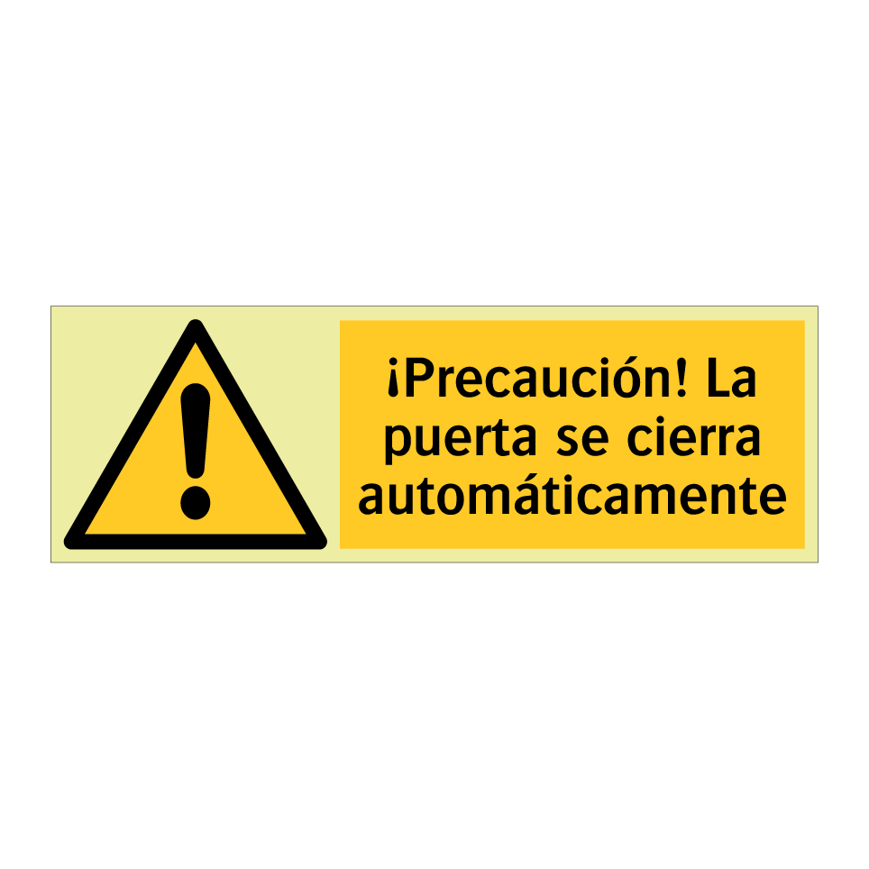 ¡Precaución! La puerta se cierra automáticamente
