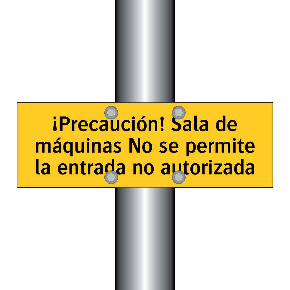 ¡Precaución! Sala de máquinas No se permite la entrada no autorizada