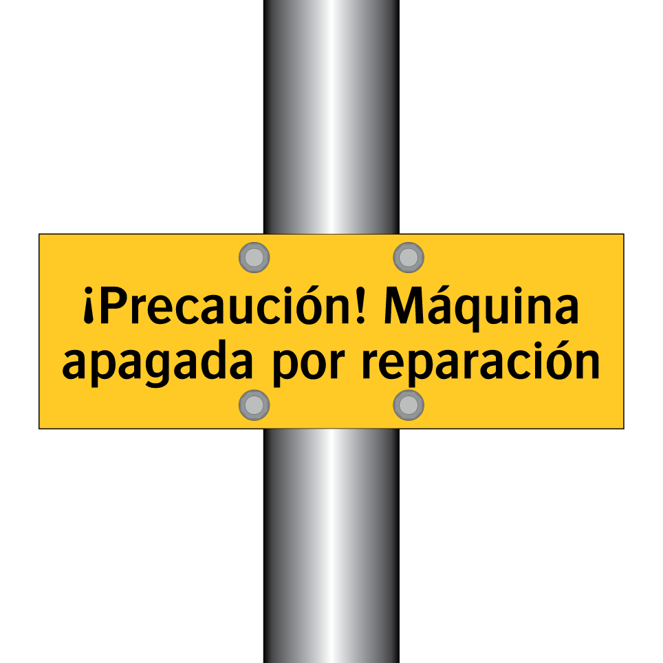 ¡Precaución! Máquina apagada por reparación