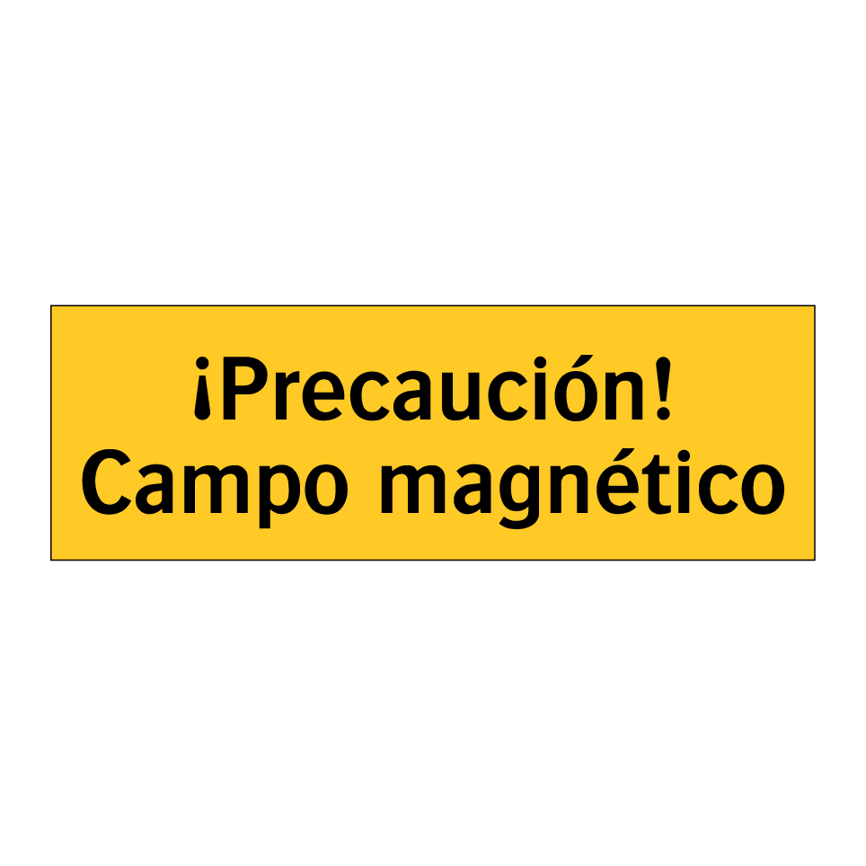 ¡Precaución! Campo magnético