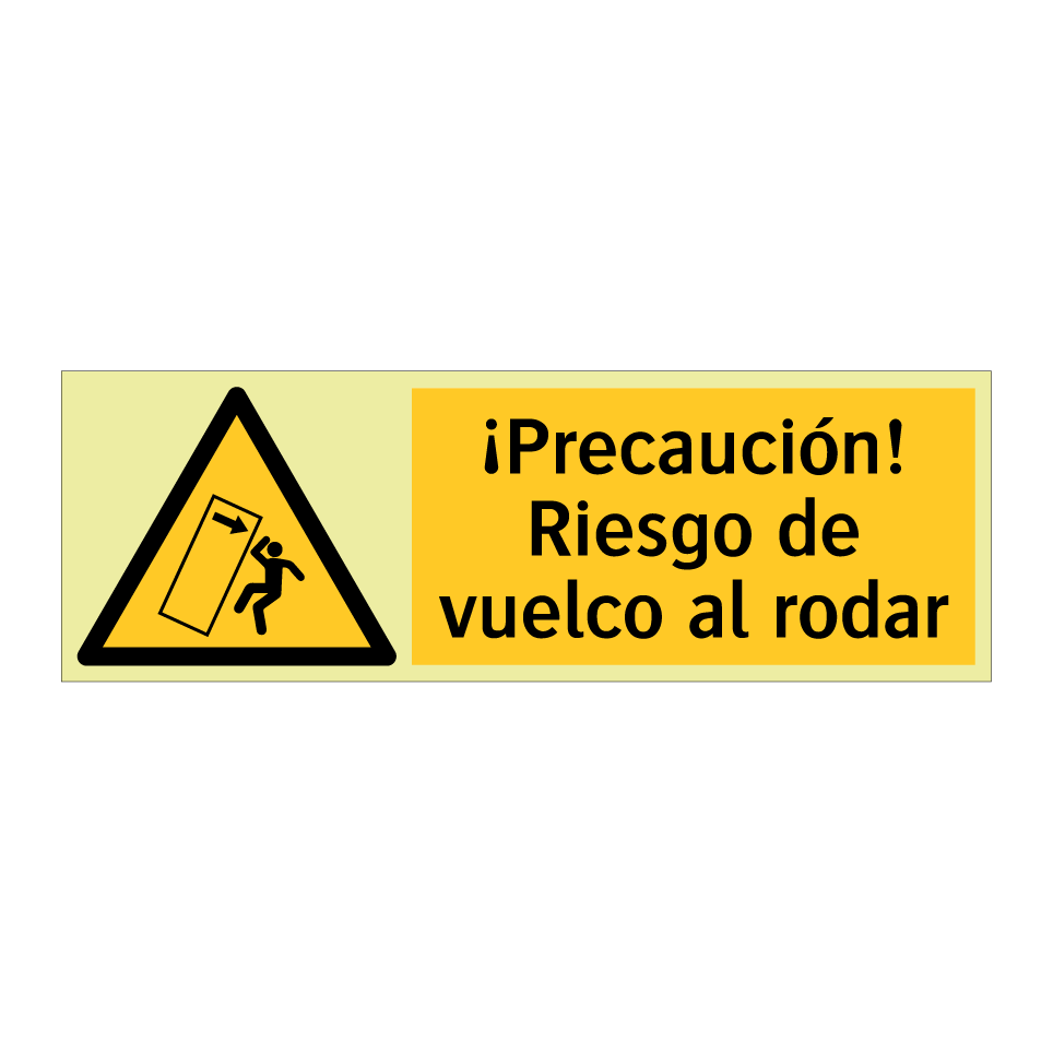 ¡Precaución! Riesgo de vuelco al rodar