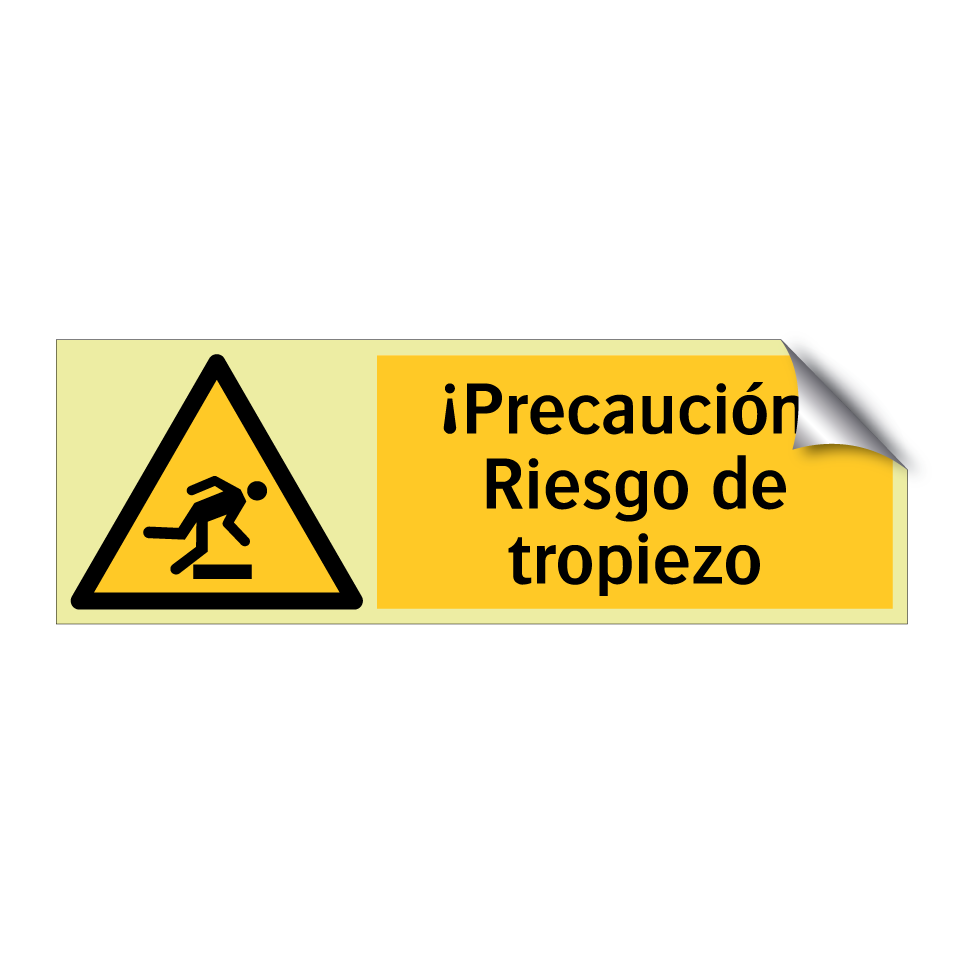 ¡Precaución! Riesgo de tropiezo