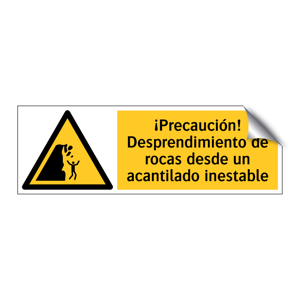 ¡Precaución! Desprendimiento de rocas desde un acantilado inestable