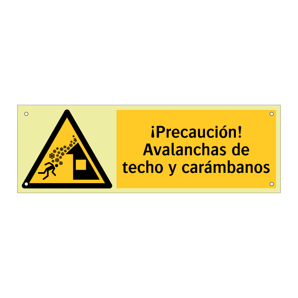 ¡Precaución! Avalanchas de techo y carámbanos