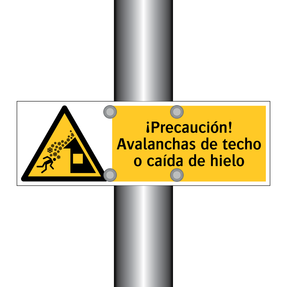 ¡Precaución! Avalanchas de techo o caída de hielo