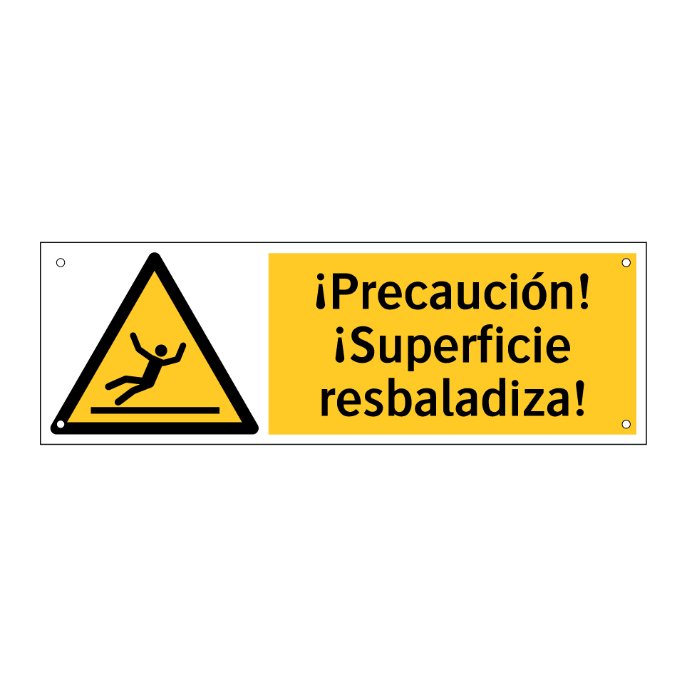 ¡Precaución! ¡Superficie resbaladiza!