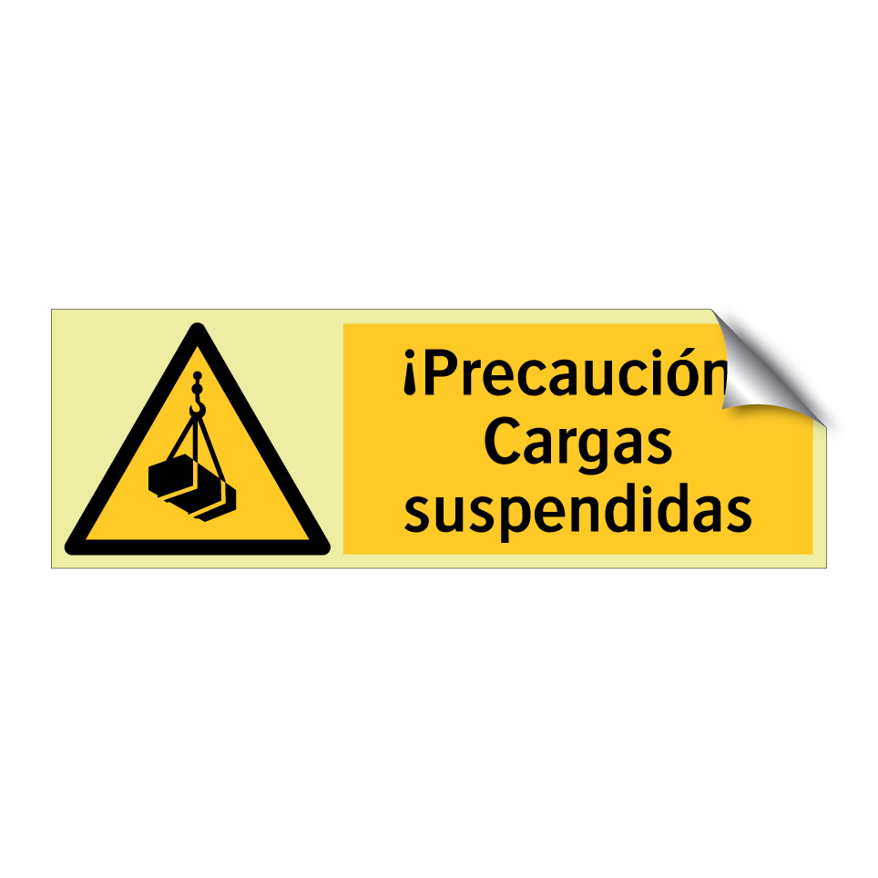 ¡Precaución! Cargas suspendidas