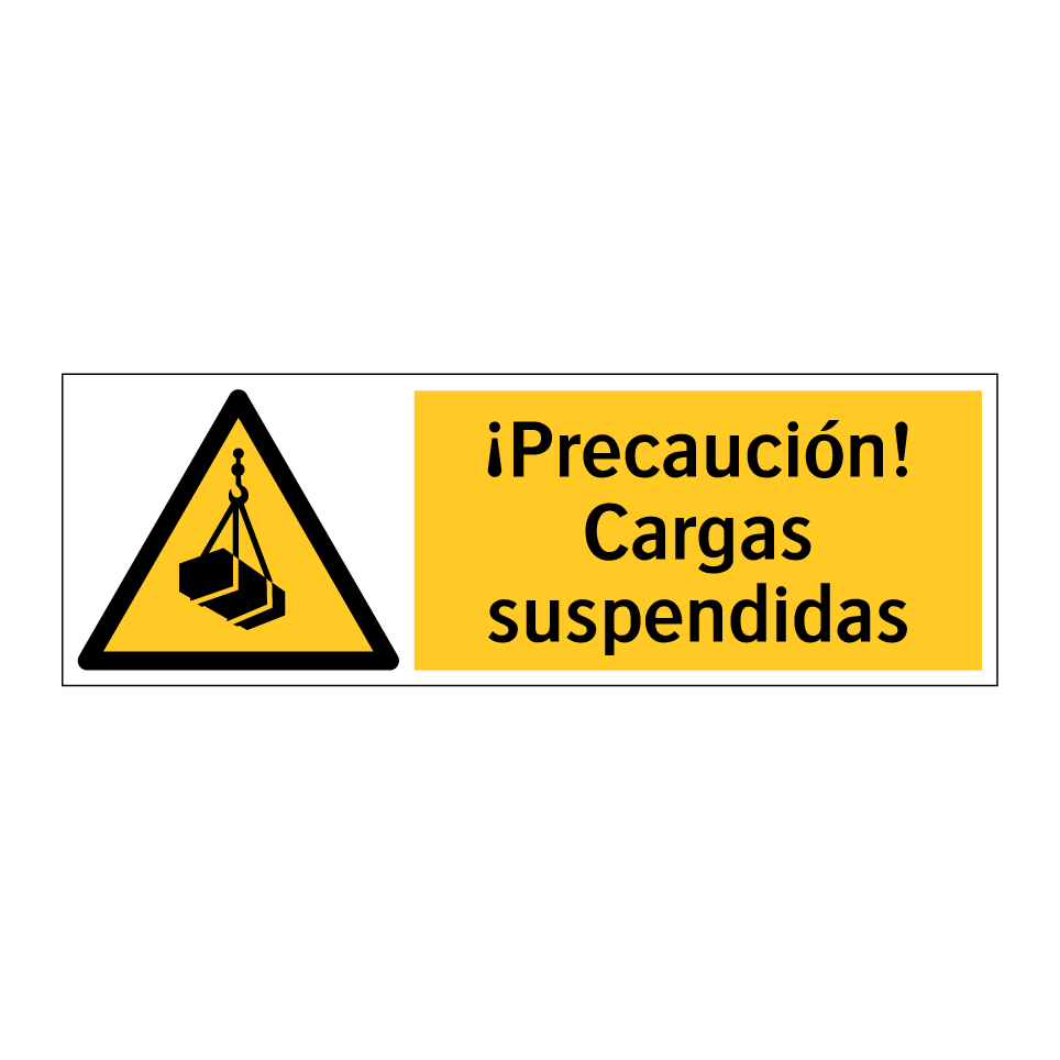 ¡Precaución! Cargas suspendidas
