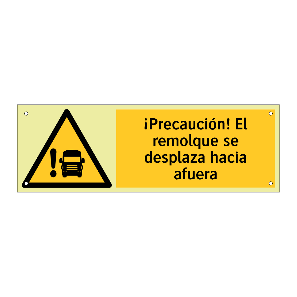 ¡Precaución! El remolque se desplaza hacia afuera