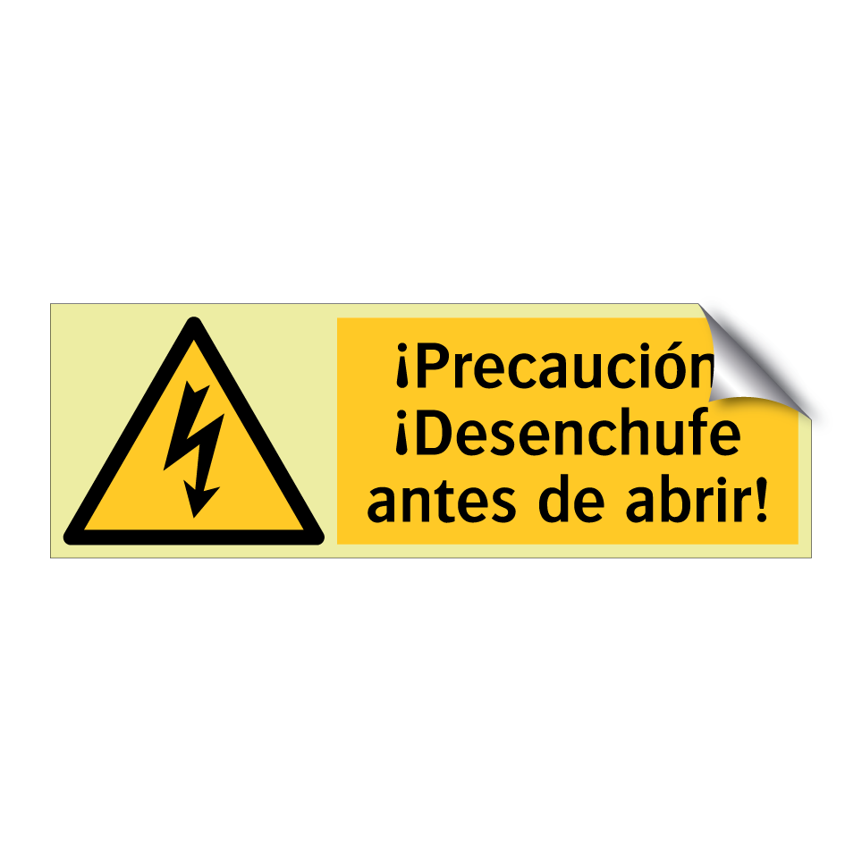 ¡Precaución! ¡Desenchufe antes de abrir!