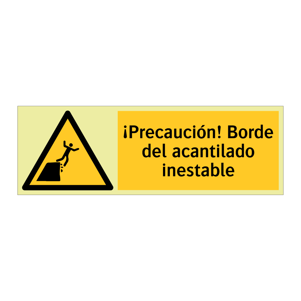 ¡Precaución! Borde del acantilado inestable