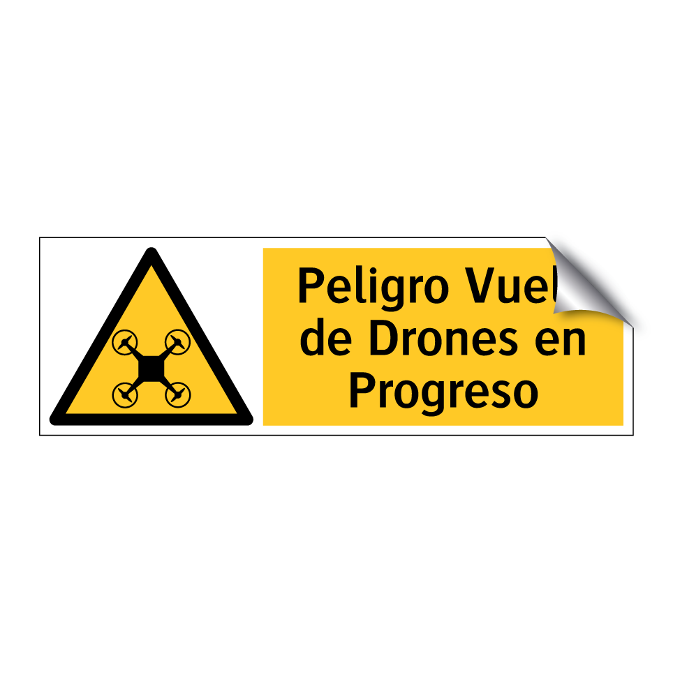 Peligro Vuelo de Drones en Progreso