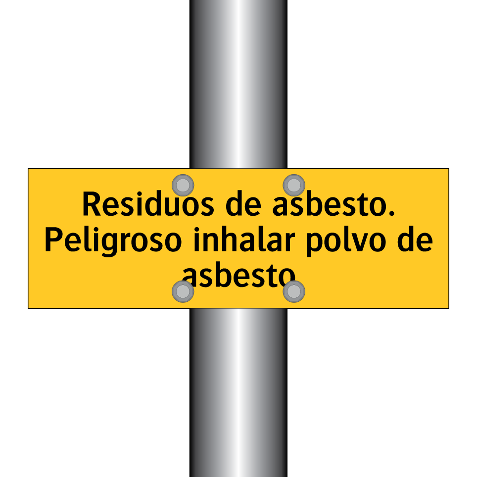 Residuos de asbesto. Peligroso inhalar polvo de asbesto