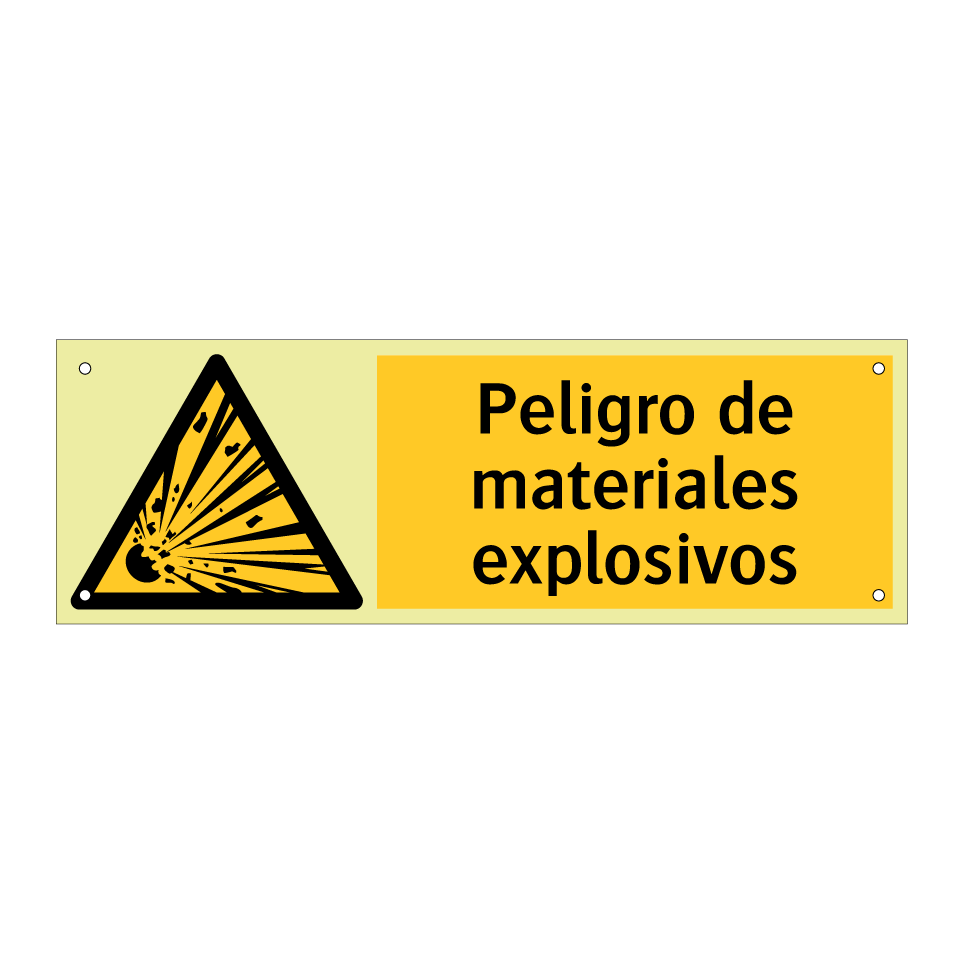 Peligro de materiales explosivos