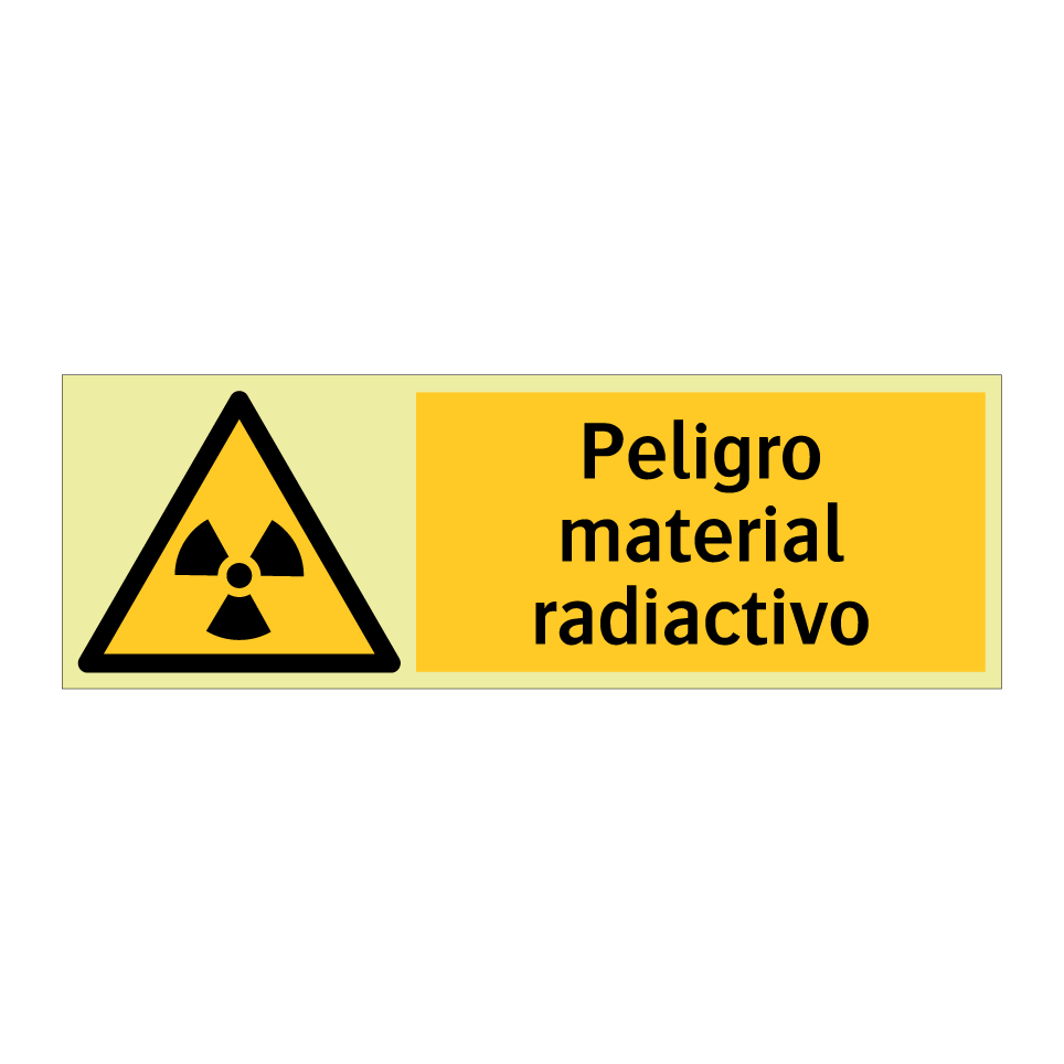 Peligro material radiactivo