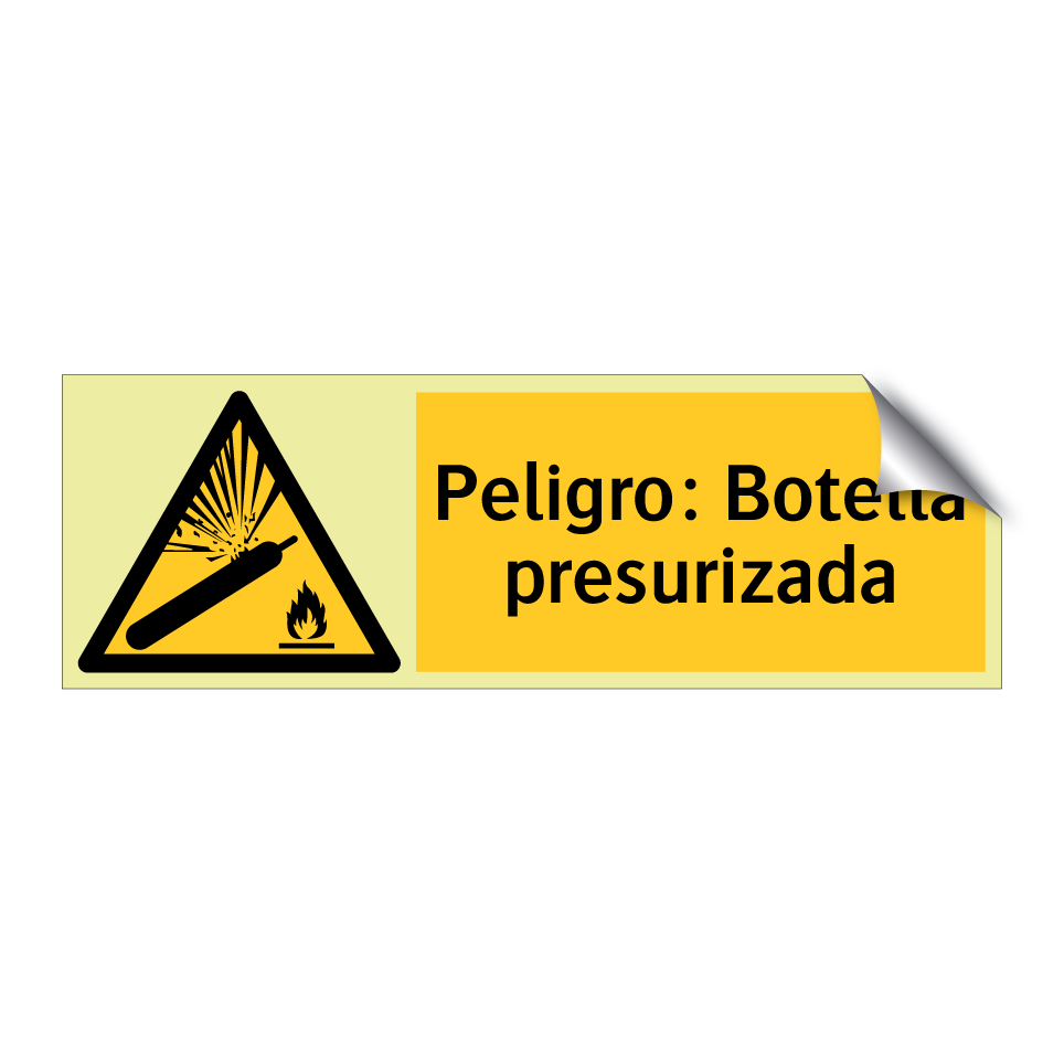 Peligro: Botella presurizada