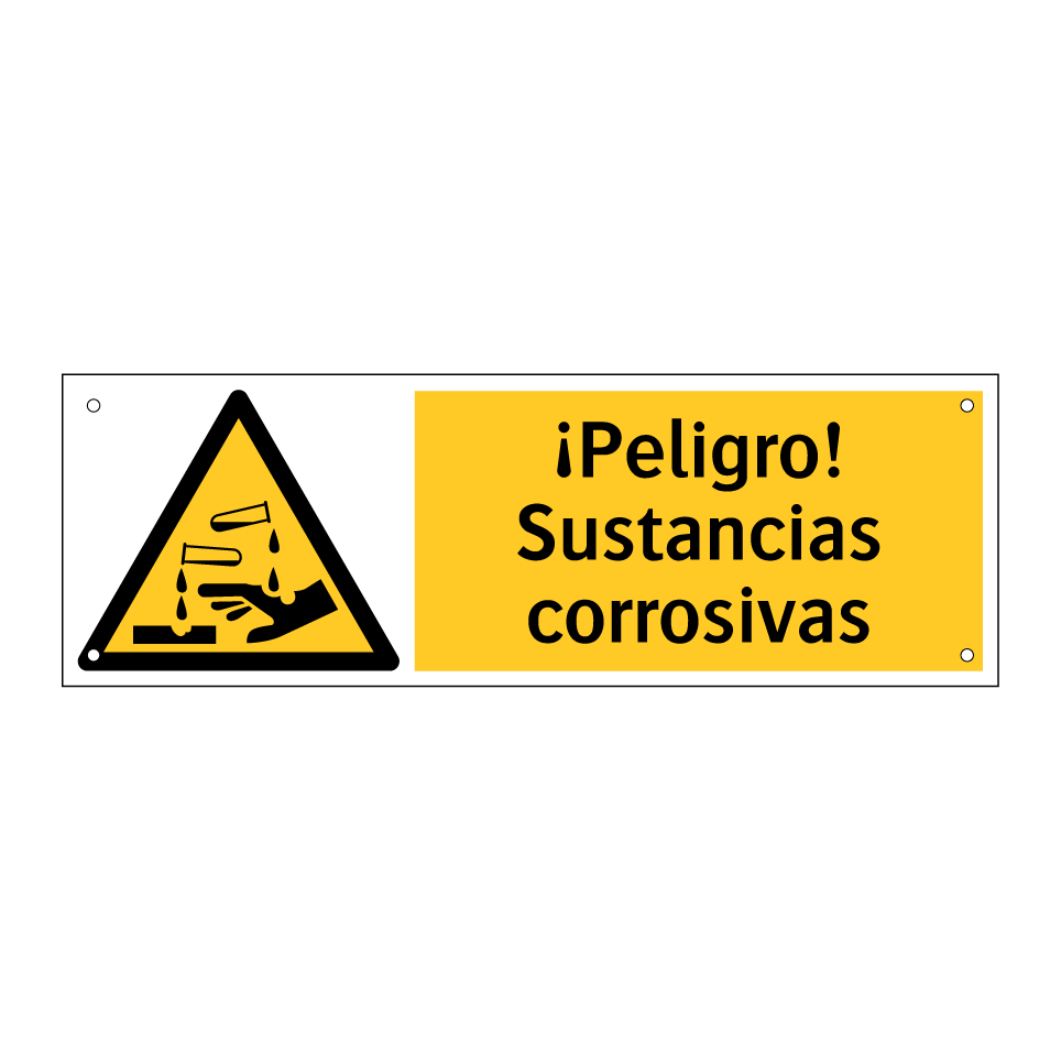 ¡Peligro! Sustancias corrosivas