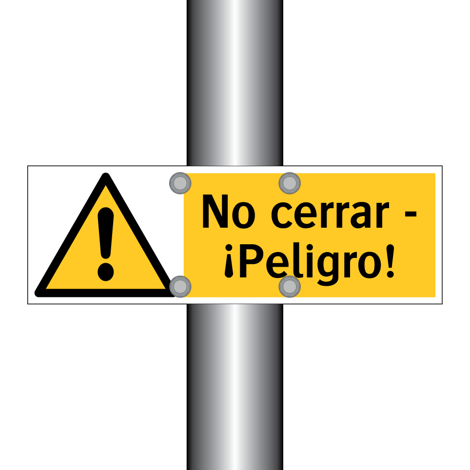 No cerrar - ¡Peligro!