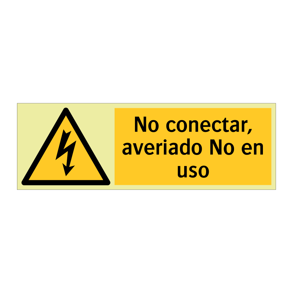 No conectar, averiado No en uso