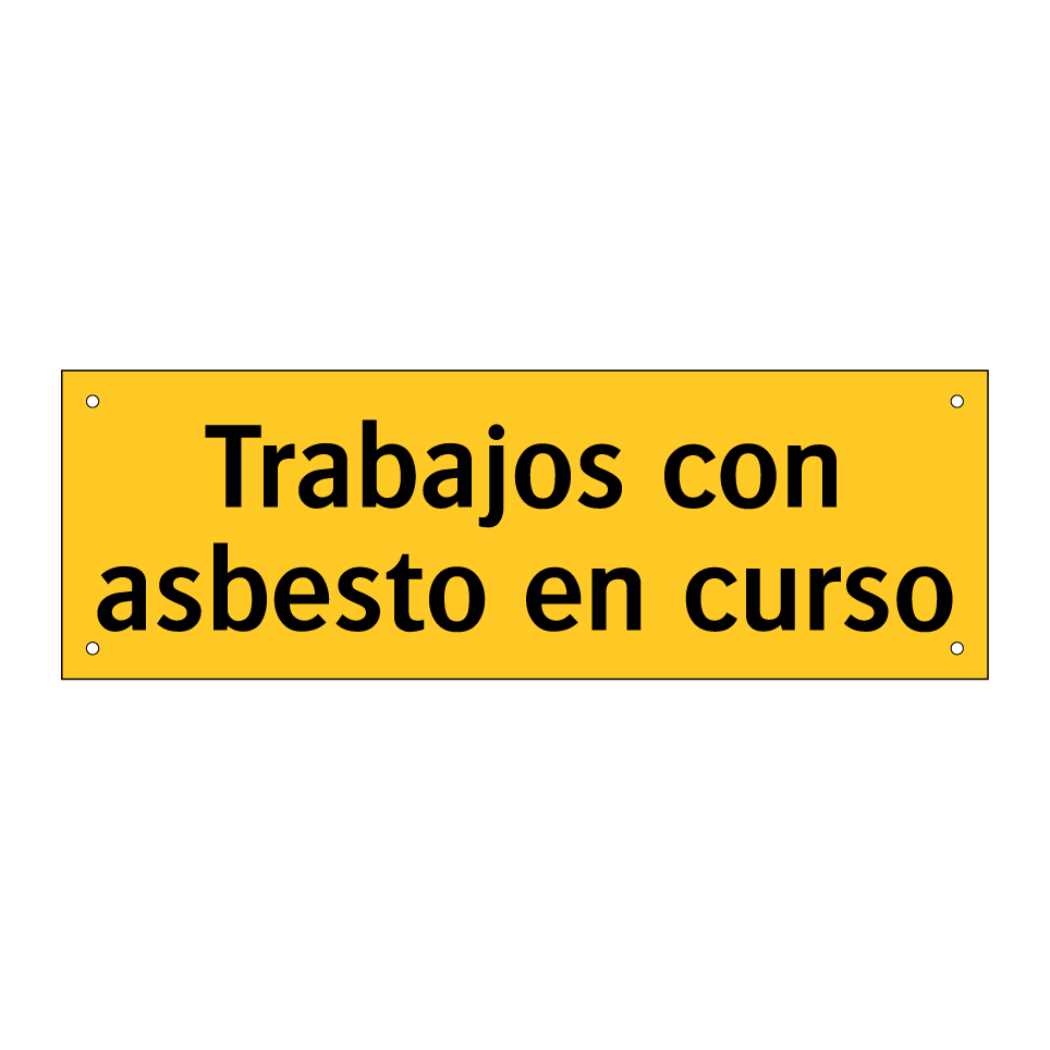 Trabajos con asbesto en curso