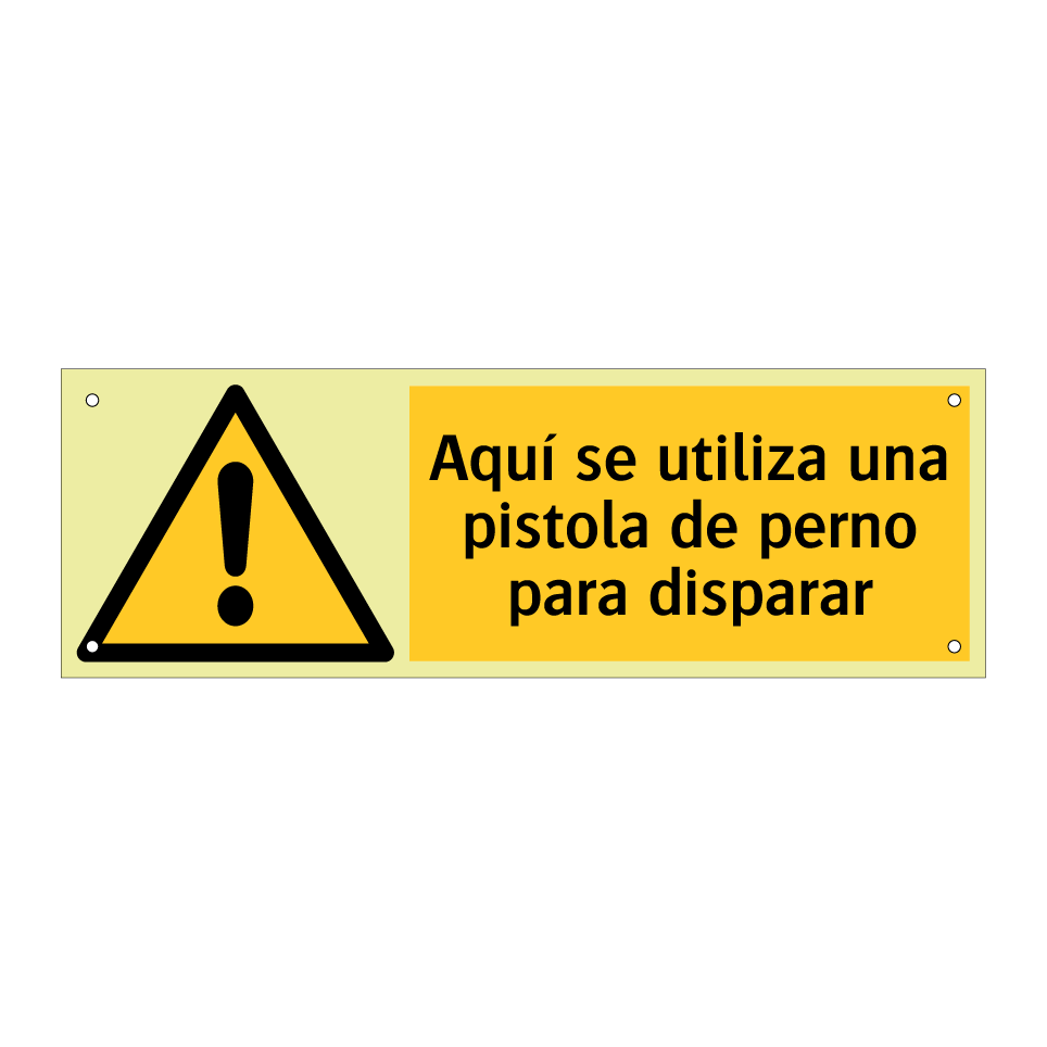Aquí se utiliza una pistola de perno para disparar