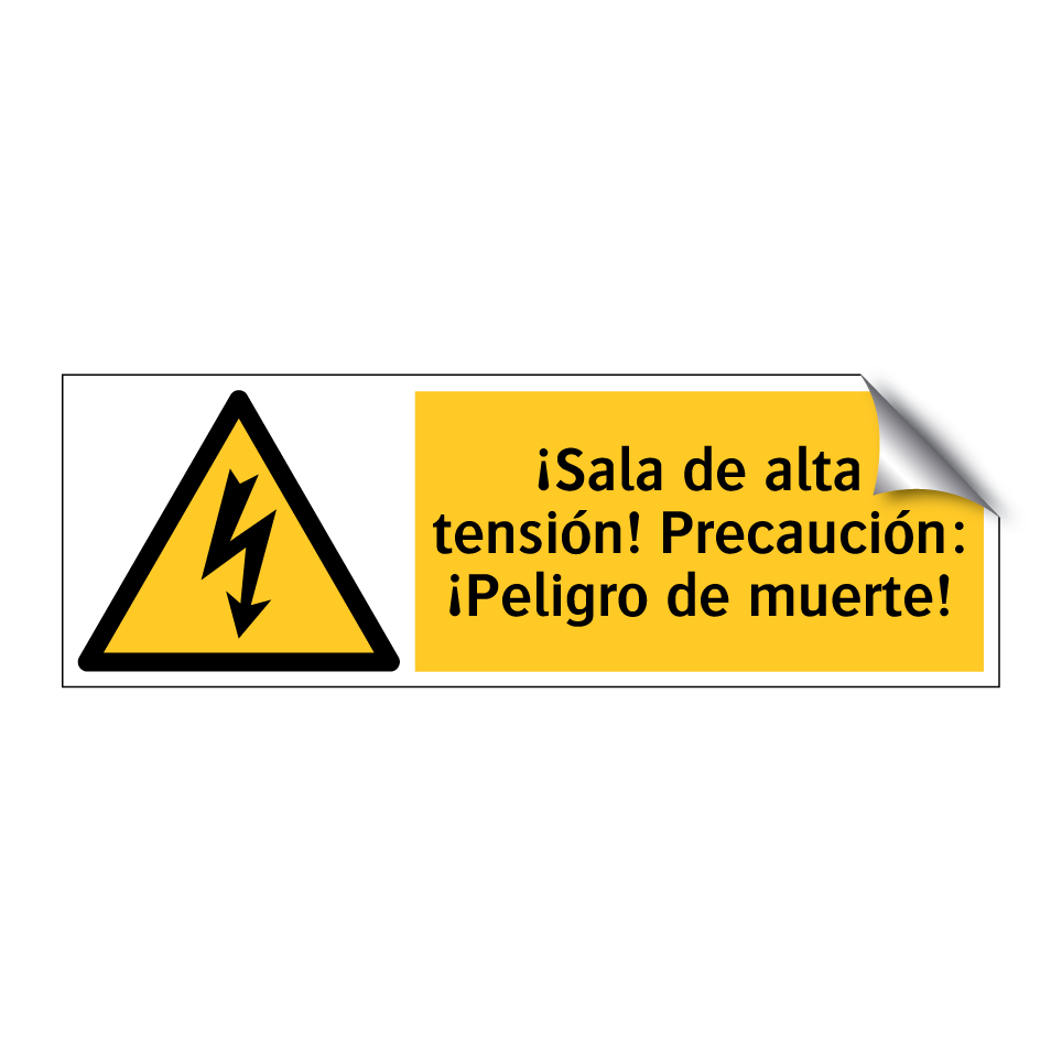 ¡Sala de alta tensión! Precaución: ¡Peligro de muerte!